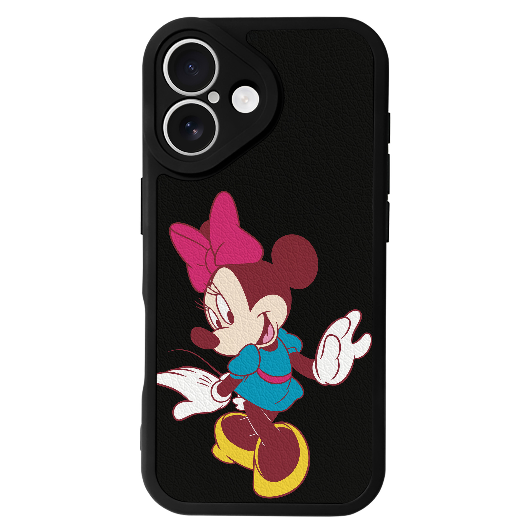 （画像用） ミッキーマウス Mickey Mouse 【iPhone 16シリーズ対応】シリコンスマホケース（レザー調） 材質：シリコン